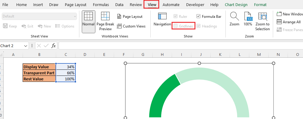 Create Half Circle API Chart in excel 10