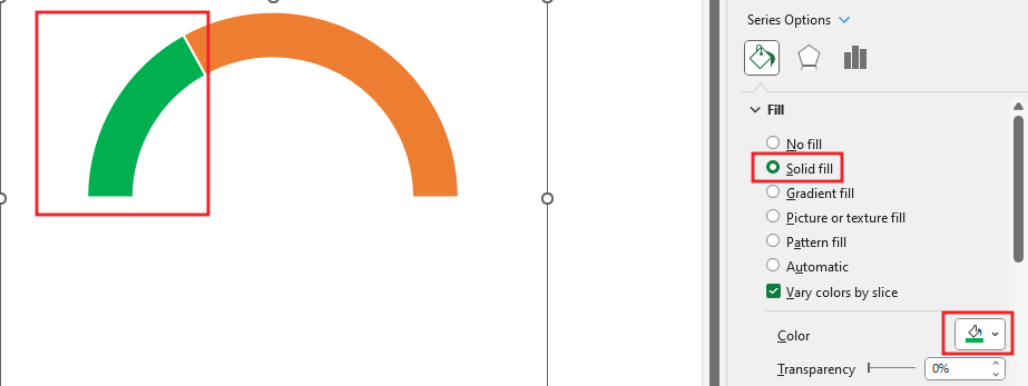 Create Half Circle API Chart in excel 5