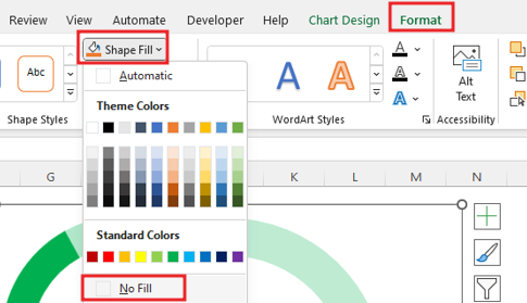 Create Half Circle API Chart in excel 9