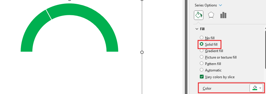 Create Half Circle API Chart in excel6