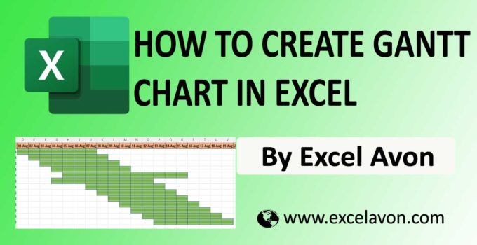 How to Create a basic Gantt chart in the excel