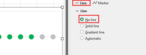 Create Dot Progress chart in Excel 12