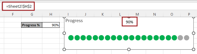 Create Dot Progress chart in Excel 16