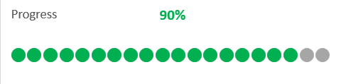 Dot progress chart in excel