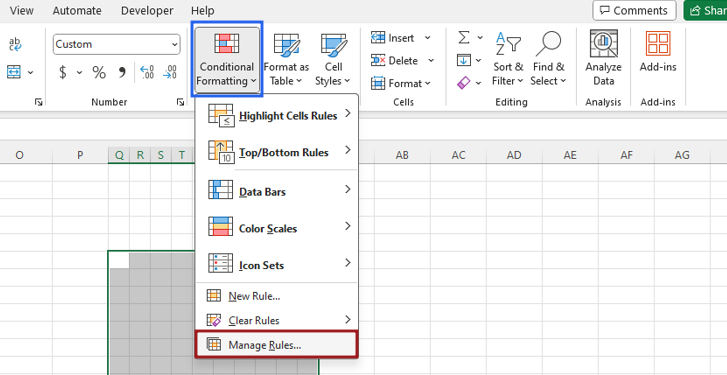 How to Create Waffle chart with the conditional formatting in excel7