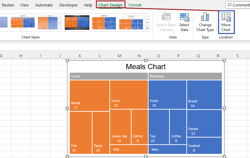 How to create basic treemap chart 10