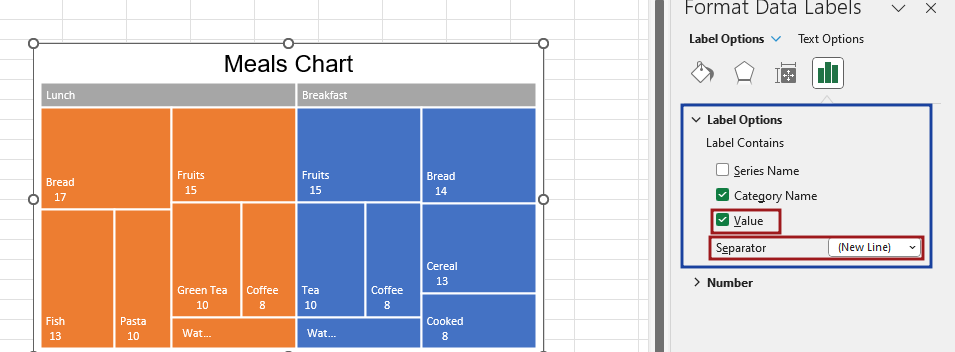 How to create basic treemap chart 7