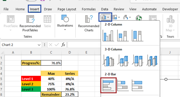 How to create conditional waffle chart in excel12