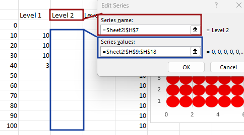 How to create conditional waffle chart in excel33