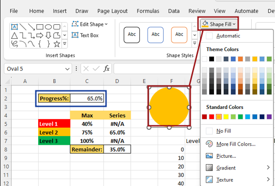 How to create conditional waffle chart in excel35