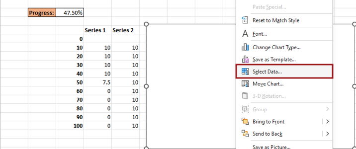 Waffle chart using the Bars chart 6