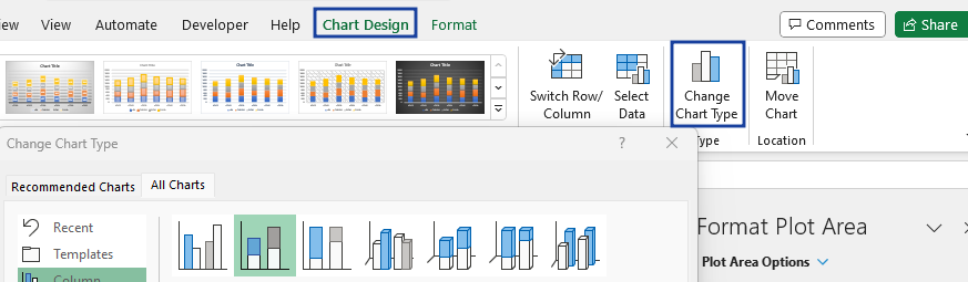 how to create custom column chart in excel 6