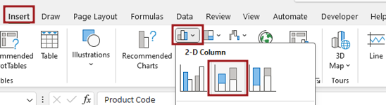 how to create custom column chart in excel2